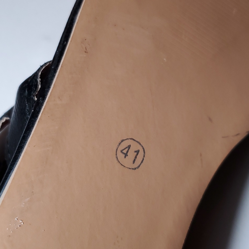 Black Vegan Leather Sandals - Picture 5 of 5